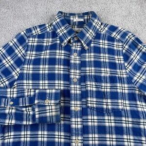 Abercrombie and Fitch Shirt‎ Mens Small Blue Checkered Flannel Muscle Fit Preppy